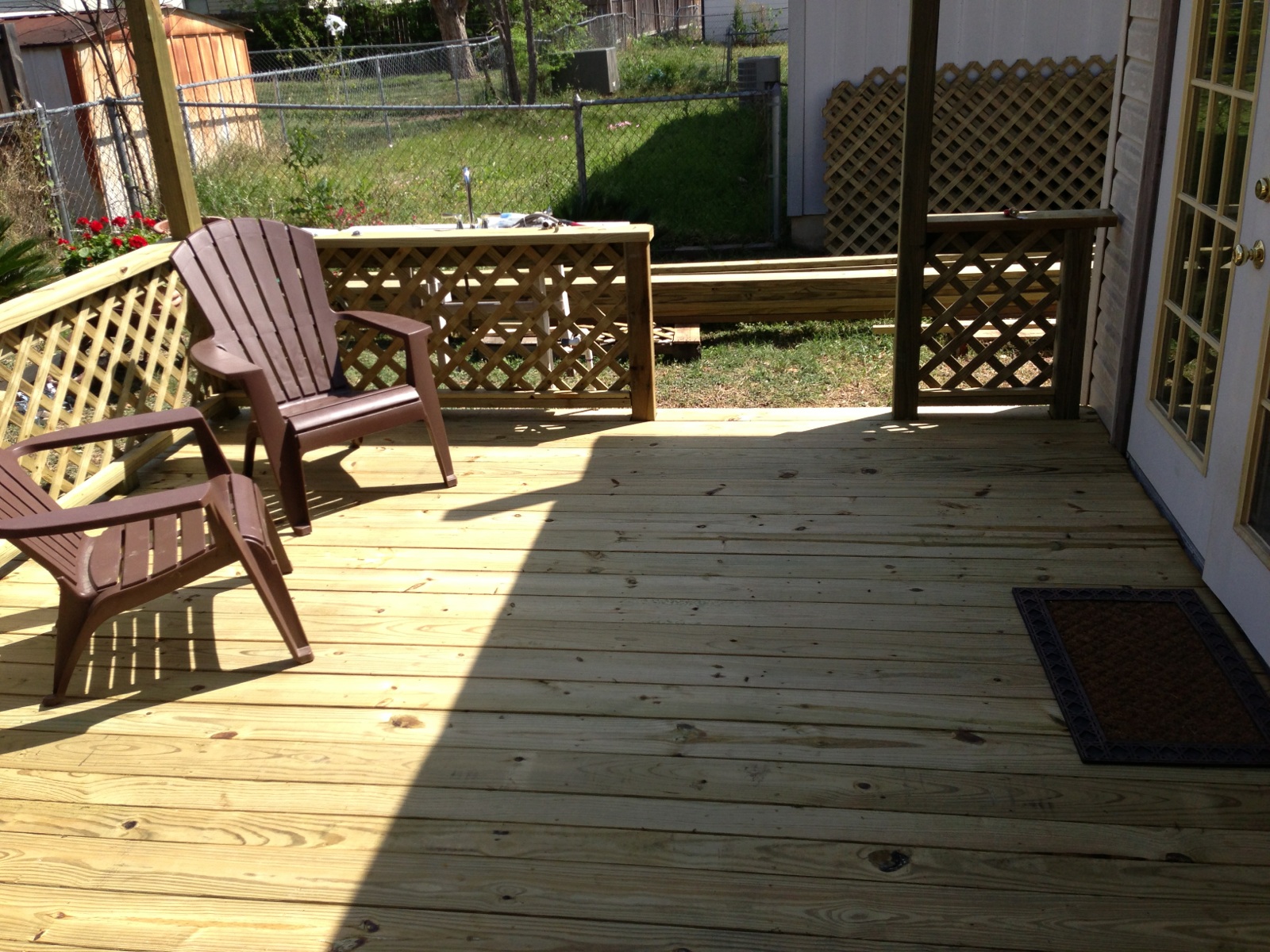 The Unfinished deck on its way to Completion